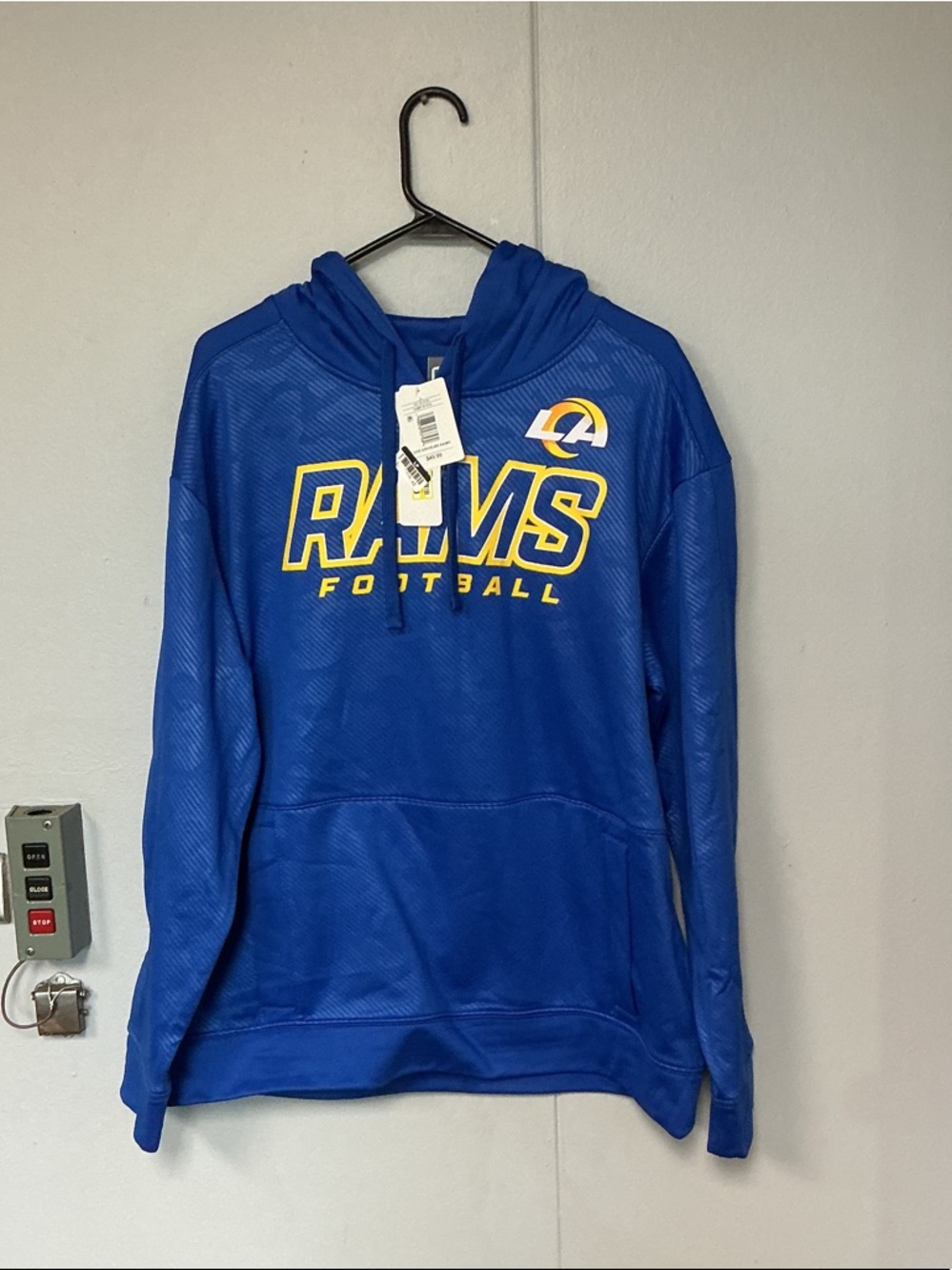 NFL Los Angeles Rams Royal Blue and Yellow Pullover Hoodie